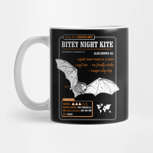 Funny Bat Fact File - Bitey Night Kite by dumbshirts